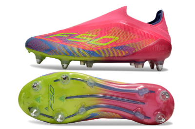 Adidas F50 Elite Laceless SG Football Boots - Red/Yellow/Blue