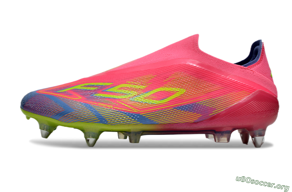 Adidas F50 Elite Laceless SG Football Boots - Red/Yellow/Blue 3