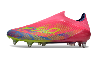 Adidas F50 Elite Laceless SG Football Boots - Red/Yellow/Blue