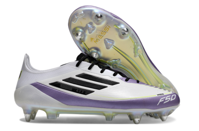 Adidas F50 Elite Messi SG Football Boots - White/Black/Purple