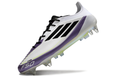 Adidas F50 Elite Messi SG Football Boots - White/Black/Purple