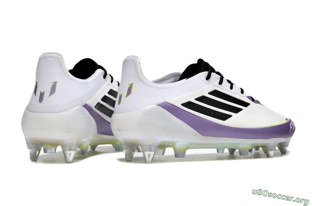Adidas F50 Elite Messi SG Football Boots - White/Black/Purple 6