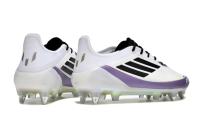 Adidas F50 Elite Messi SG Football Boots - White/Black/Purple