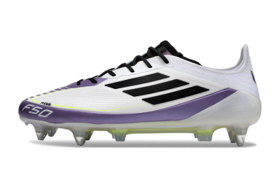 Adidas F50 Elite Messi SG Football Boots - White/Black/Purple