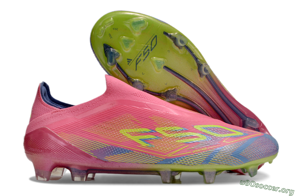 Adidas F50 Elite Laceless FG Football Boots - Red/Yellow/Blue 2