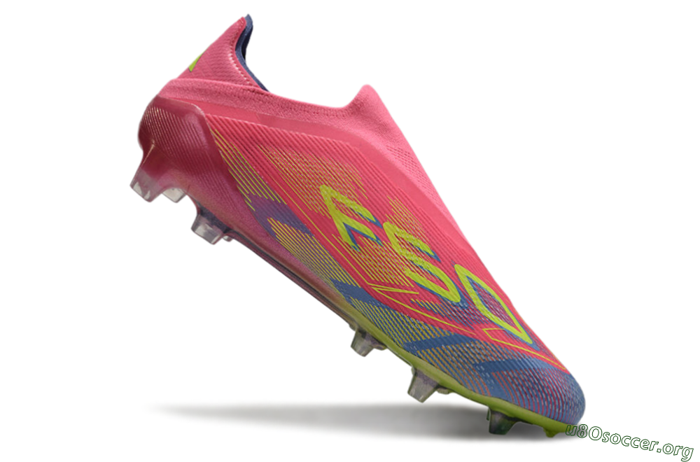 Adidas F50 Elite Laceless FG Football Boots - Red/Yellow/Blue 4