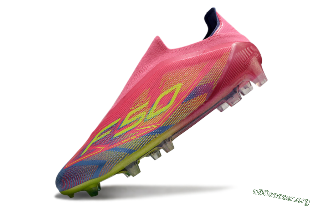 Adidas F50 Elite Laceless FG Football Boots - Red/Yellow/Blue 5