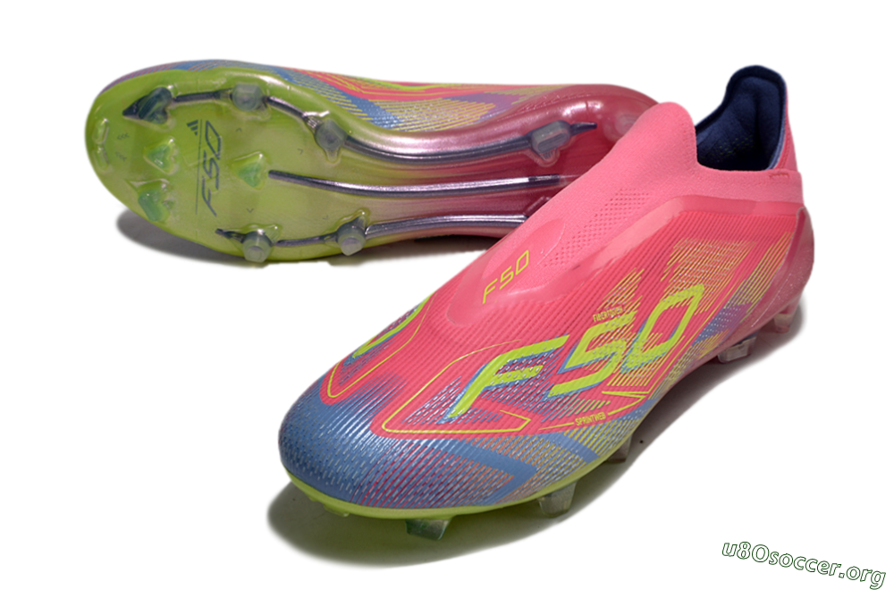 Adidas F50 Elite Laceless FG Football Boots - Red/Yellow/Blue 0
