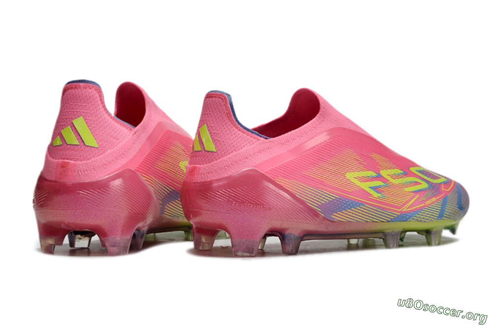 Adidas F50 Elite Laceless FG Football Boots - Red/Yellow/Blue 6