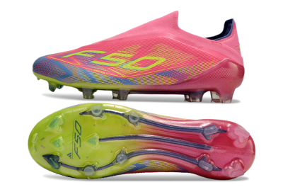 Adidas F50 Elite Laceless FG Football Boots - Red/Yellow/Blue