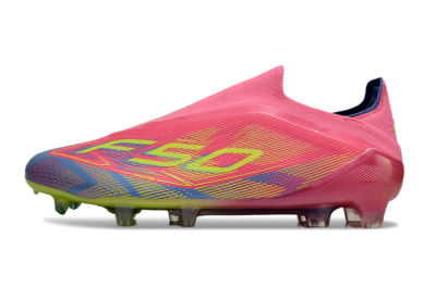 Adidas F50 Elite Laceless FG Football Boots - Red/Yellow/Blue
