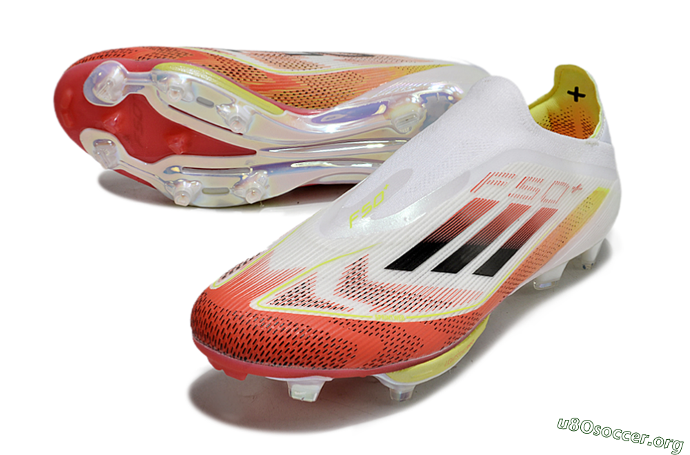 Adidas F50+ Lightstrike Elite Laceless FG Football Boots - Red/White/Yellow 0