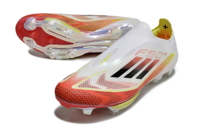 Adidas F50+ Lightstrike Elite Laceless FG Football Boots - Red/White/Yellow