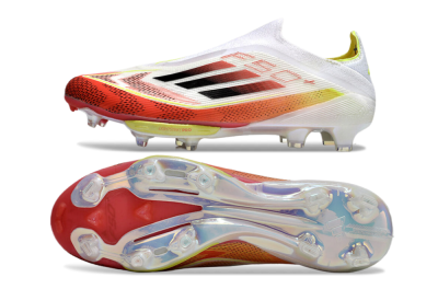 Adidas F50+ Lightstrike Elite Laceless FG Football Boots - Red/White/Yellow