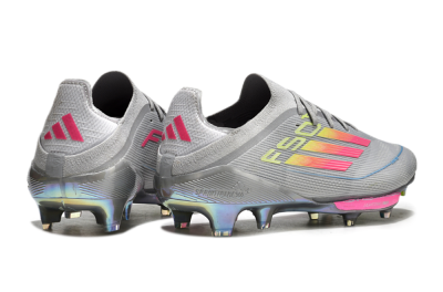 Adidas F50+ Lightstrike Elite FG Football Boots - Grey/Pink/Yellow