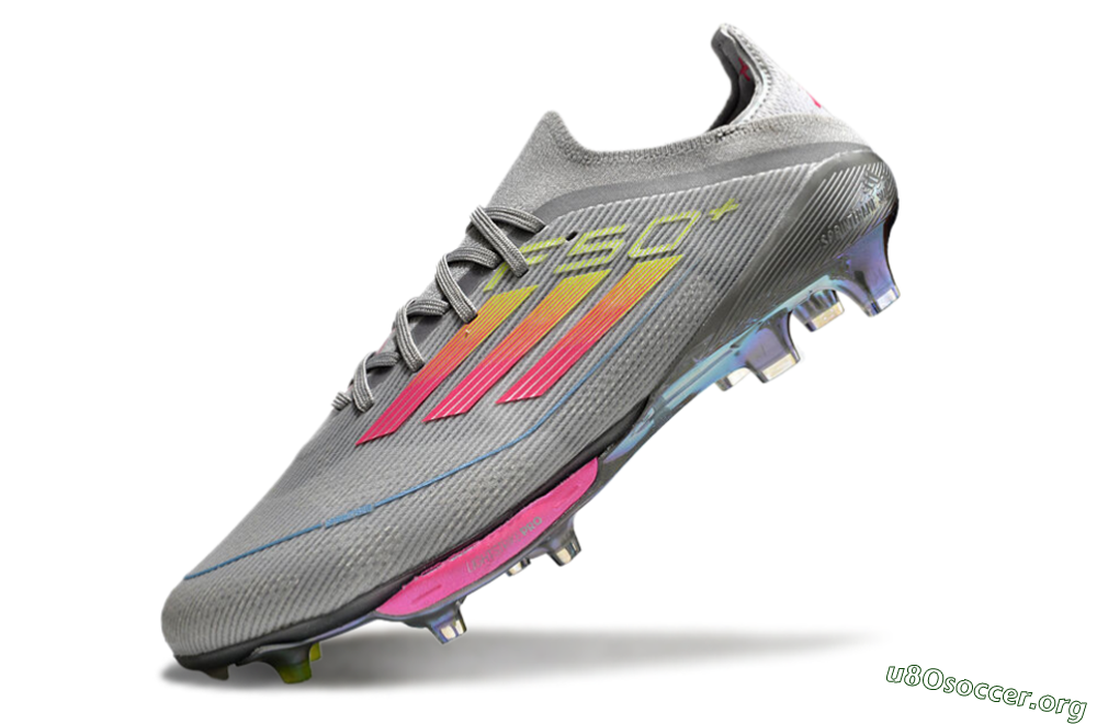 Adidas F50+ Lightstrike Elite FG Football Boots - Grey/Pink/Yellow 5