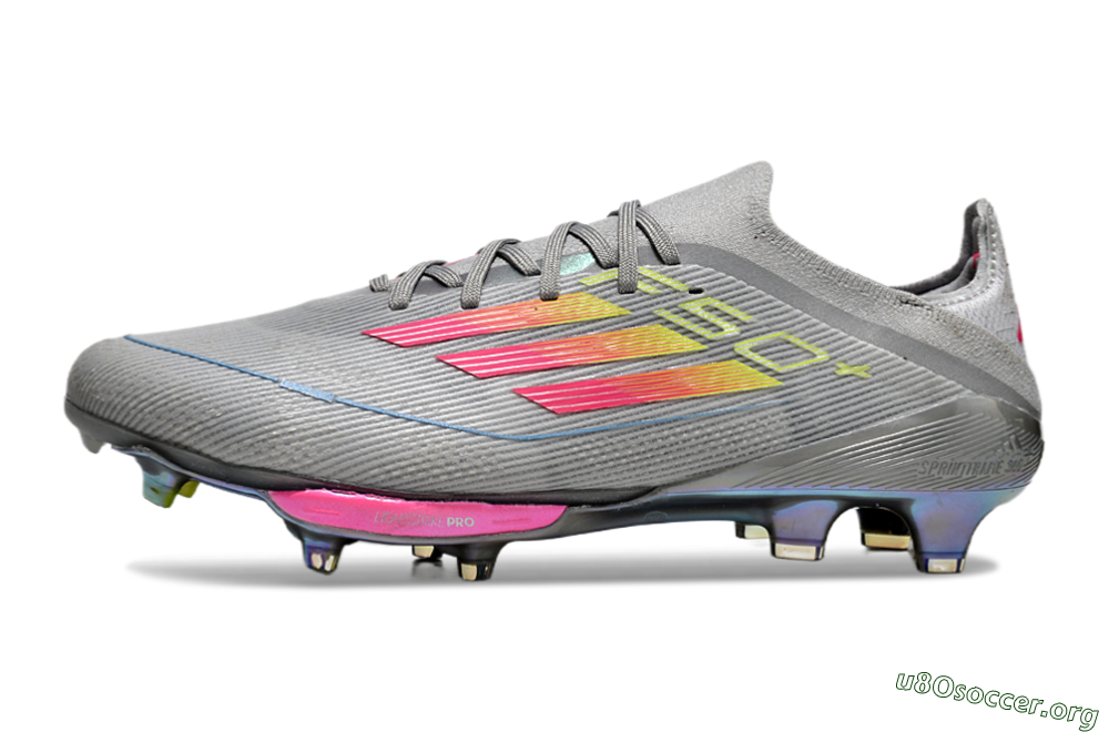 Adidas F50+ Lightstrike Elite FG Football Boots - Grey/Pink/Yellow 3