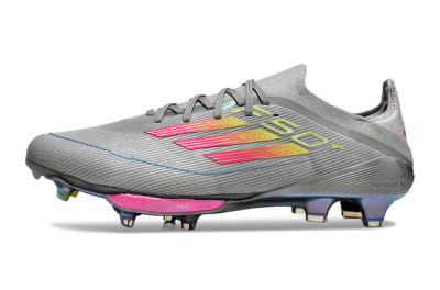 Adidas F50+ Lightstrike Elite FG Football Boots - Grey/Pink/Yellow