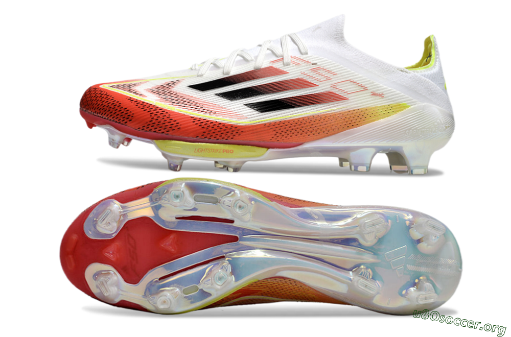 Adidas F50+ Lightstrike Elite FG Football Boots - Red/White/Yellow 1