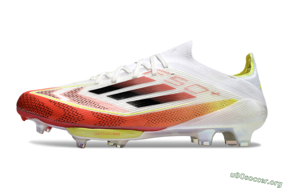 Adidas F50+ Lightstrike Elite FG Football Boots - Red/White/Yellow 3