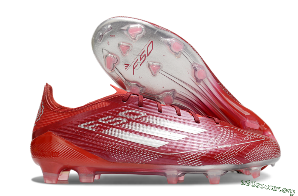 Adidas F50 Elite FG Football Boots - Red/Silver/White 2