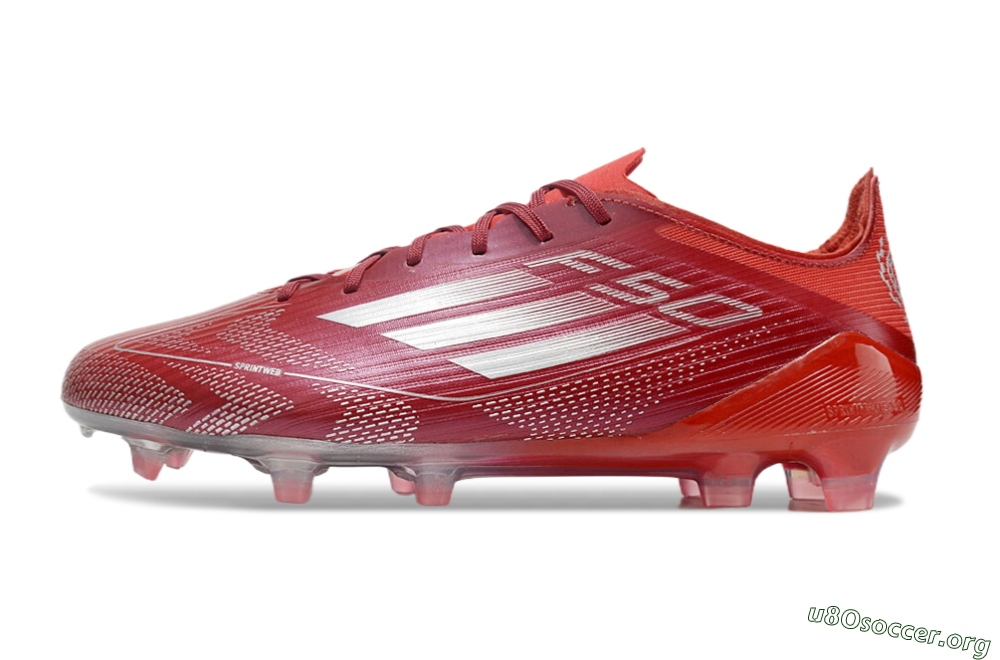 Adidas F50 Elite FG Football Boots - Red/Silver/White 3
