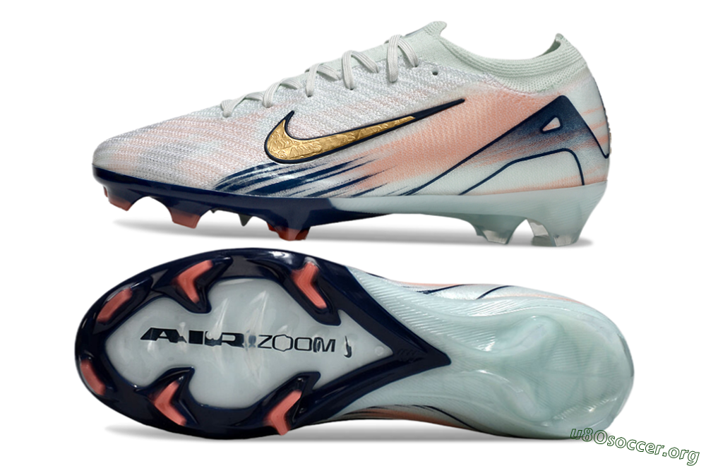 Nike Air Zoom Mercurial Vapor 16 Elite FG Football Boots - White/Gold/Blue 1