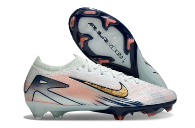 Nike Air Zoom Mercurial Vapor 16 Elite FG Football Boots - White/Gold/Blue