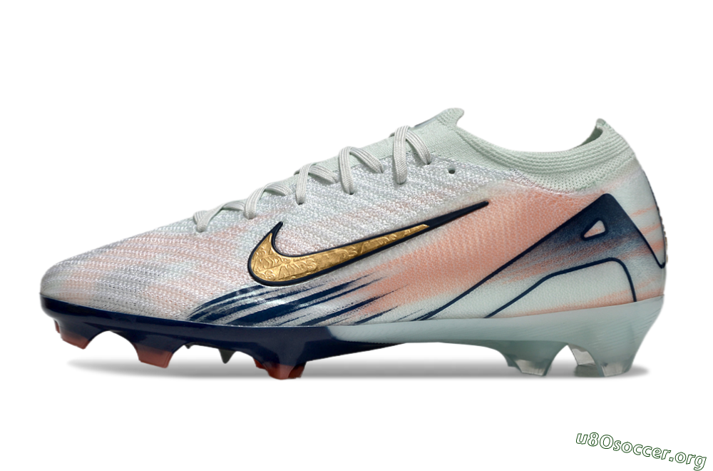 Nike Air Zoom Mercurial Vapor 16 Elite FG Football Boots - White/Gold/Blue 3