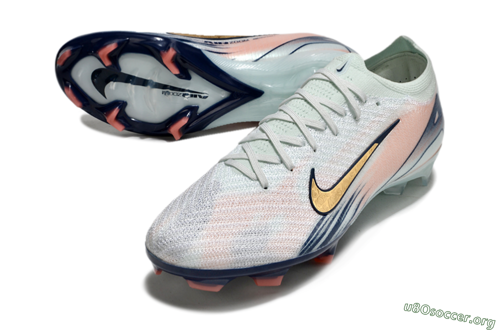 Nike Air Zoom Mercurial Vapor 16 Elite FG Football Boots - White/Gold/Blue 0