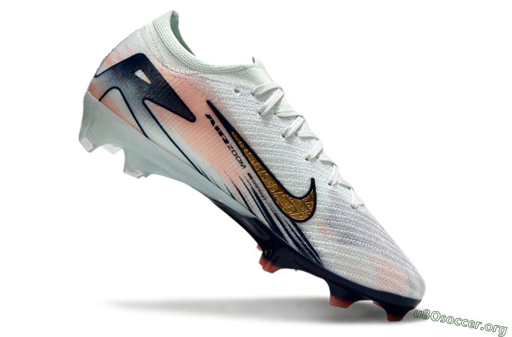 Nike Air Zoom Mercurial Vapor 16 Elite FG Football Boots - White/Gold/Blue 4