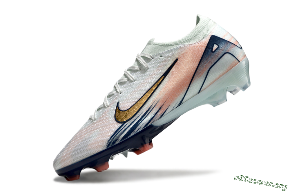 Nike Air Zoom Mercurial Vapor 16 Elite FG Football Boots - White/Gold/Blue 5