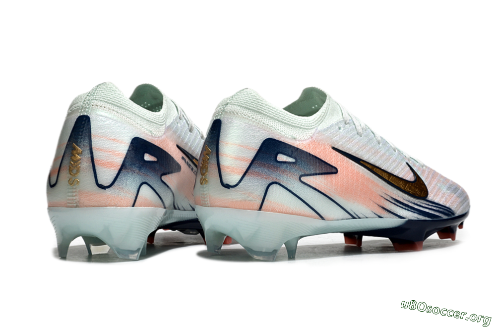 Nike Air Zoom Mercurial Vapor 16 Elite FG Football Boots - White/Gold/Blue 6