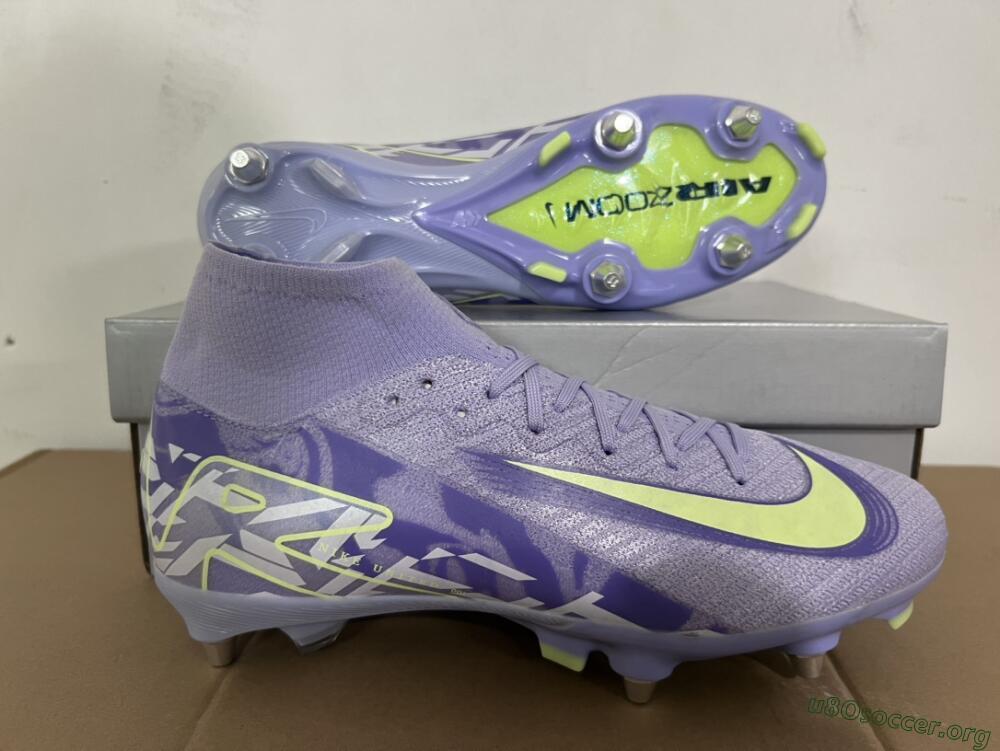 Nike Air Zoom Mercurial Superfly 10 Elite SG Football Boots - Purple/Yellow/White