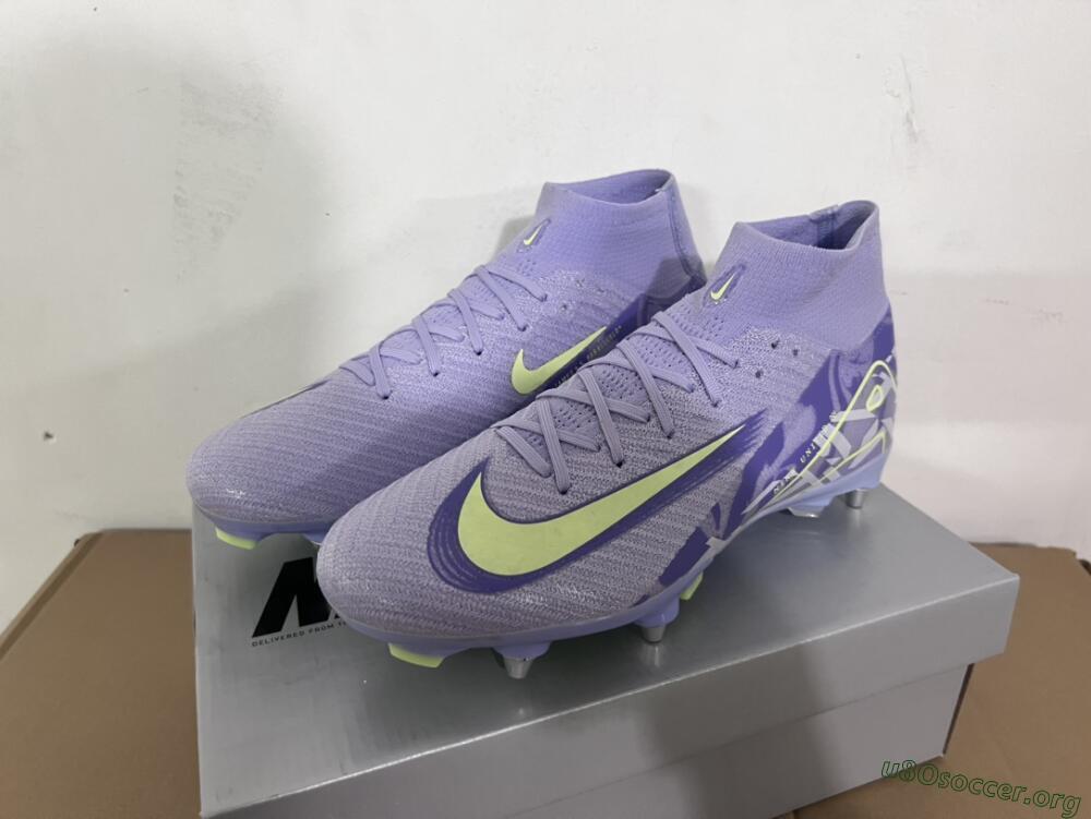 Nike Air Zoom Mercurial Superfly 10 Elite SG Football Boots - Purple/Yellow/White