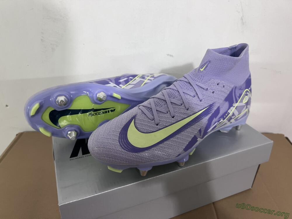 Nike Air Zoom Mercurial Superfly 10 Elite SG Football Boots - Purple/Yellow/White