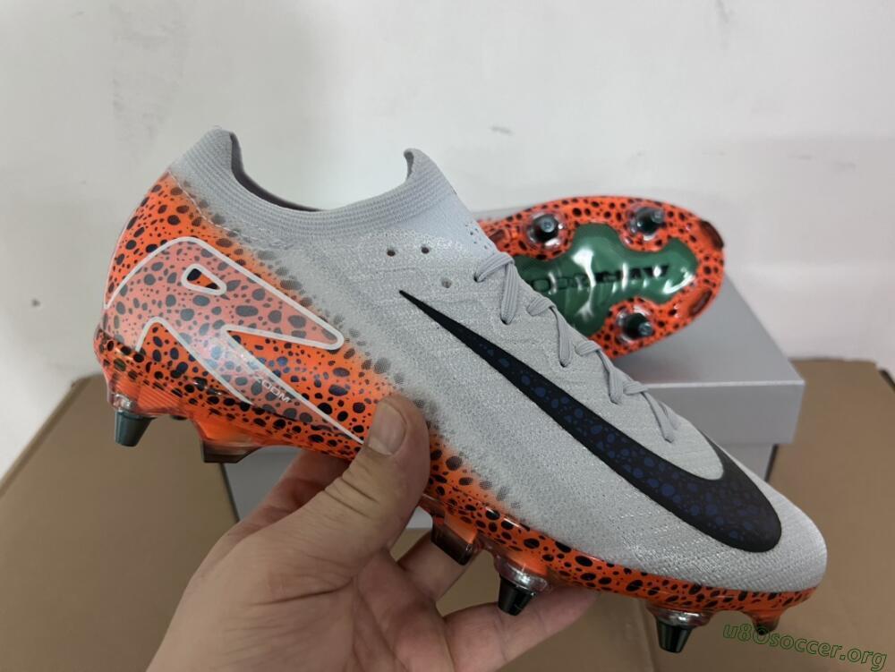 Nike Air Zoom Mercurial Vapor 16 Elite SG Football Boots - Grey/Black/Leopard