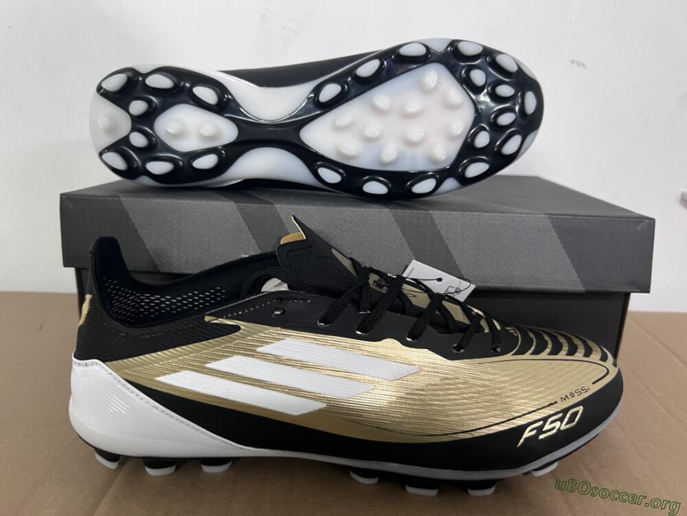 Adidas F50 Elite Messi MG Football Boots - Gold/Black/White