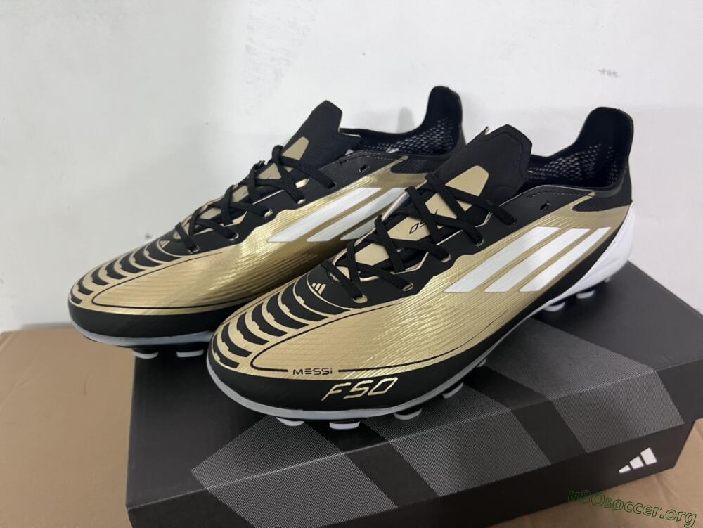 Adidas F50 Elite Messi MG Football Boots - Gold/Black/White