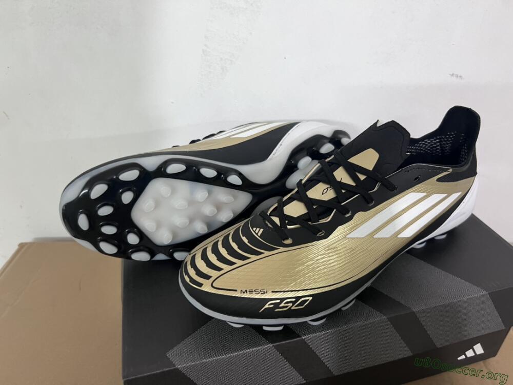 Adidas F50 Elite Messi MG Football Boots - Gold/Black/White