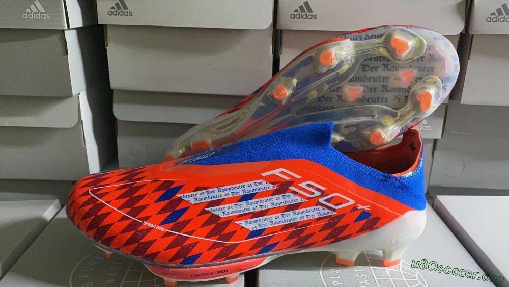 Adidas F50+ Lightstrike Elite Laceless FG Football Boots - Red/Blue/White