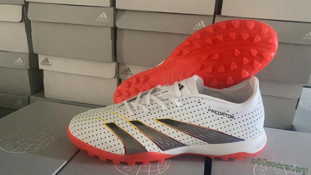Adidas Predator 24 Elite TF Football Shoes - White/Black/Red
