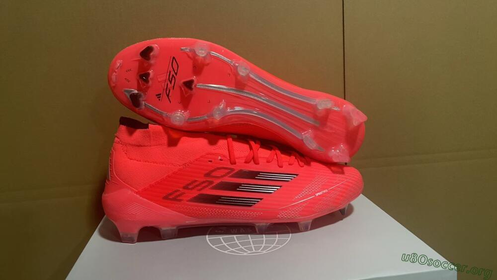 Adidas F50 Elite Mid FG Football Boots - Red/Black/Silver
