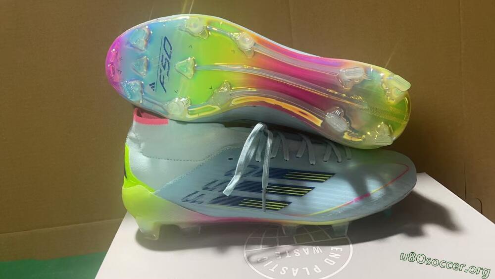 Adidas F50 Elite Mid FG Football Boots - Jade/Yellow/Pink/Gold
