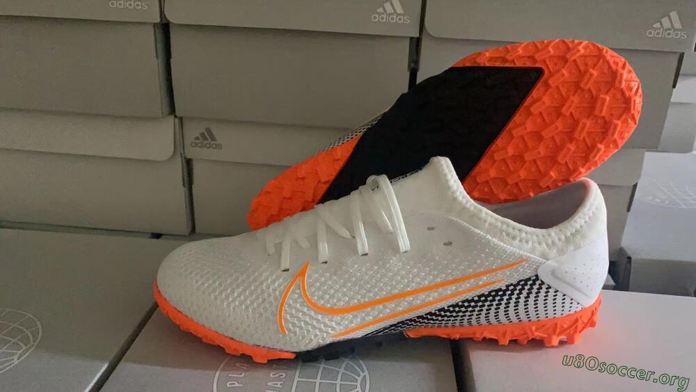 Nike Mercurial Vapor 13 Pro TF Football Shoes - White/Red/Black