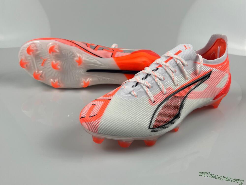 Puma Ultra Ultimate FG Football Boots - White/Black/Red