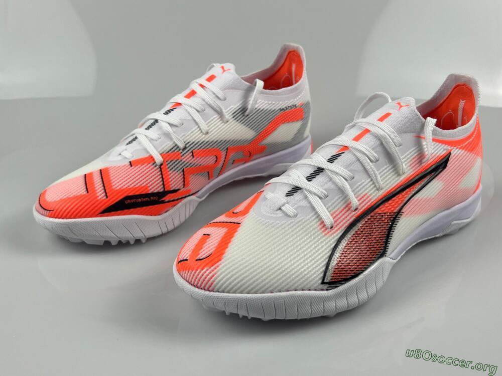 Puma Ultra Ultimate TF Football Shoes - White/Red/Black