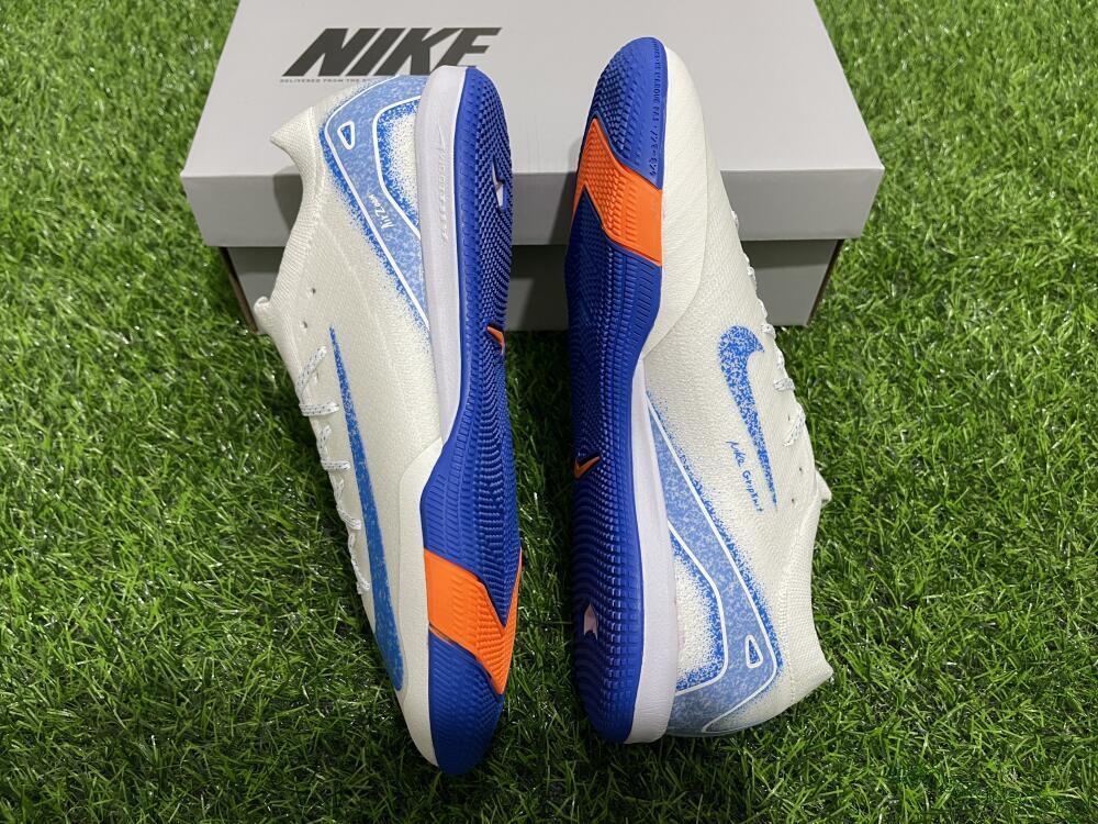 Nike Air Zoom Mercurial Vapor 16 Elite IC Football Shoes - White/Blue/Orange