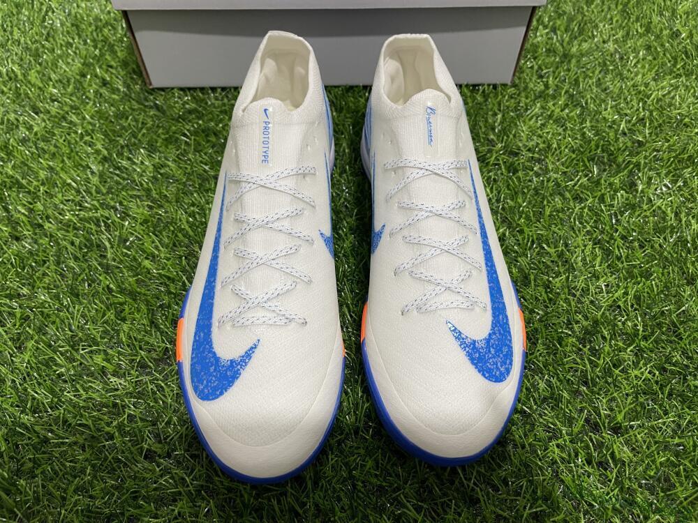 Nike Air Zoom Mercurial Vapor 16 Elite IC Football Shoes - White/Blue/Orange