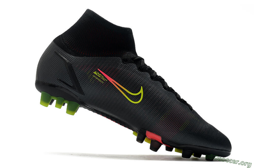 Nike Mercurial Superfly 8 Elite AG Football Boots - Black/Yellow/Pink 4